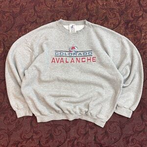 90s Logo Athletic Colorado Avalanche Embroidered Crewneck
